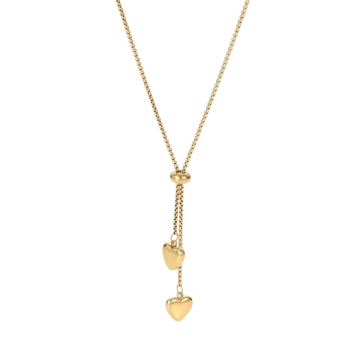 DOUBLE HEART LARIAT - Aurelia
