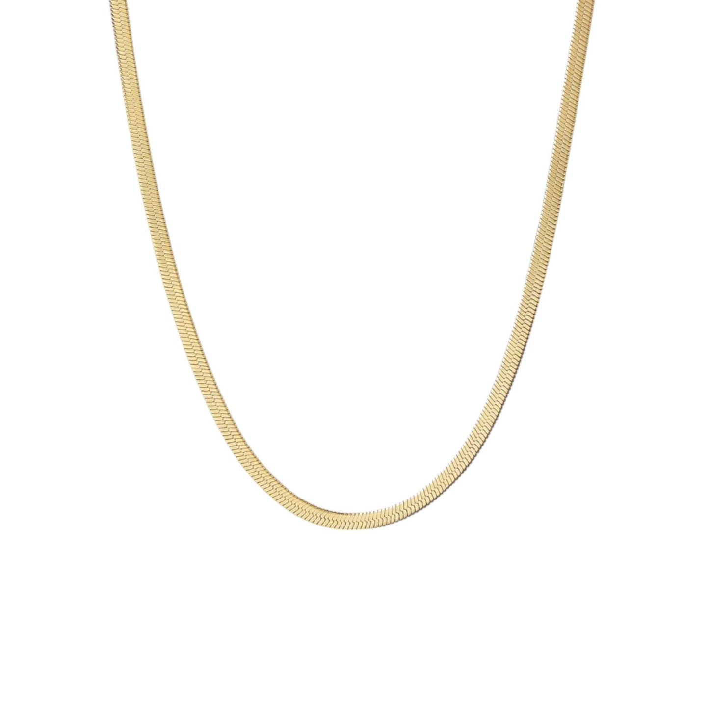 HERRINGBONE NECKLACE GOLD - Aurelia