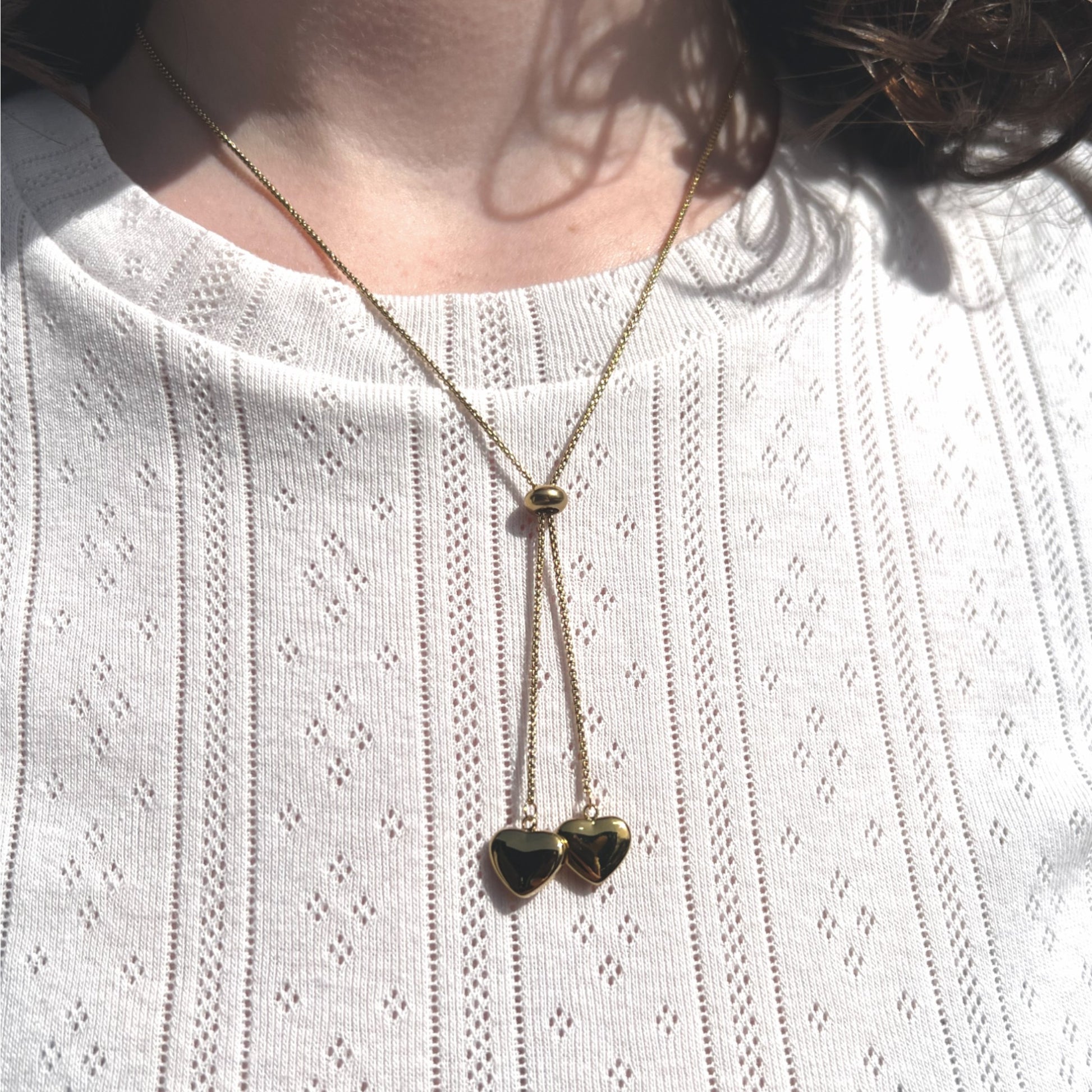 DOUBLE HEART LARIAT - Aurelia