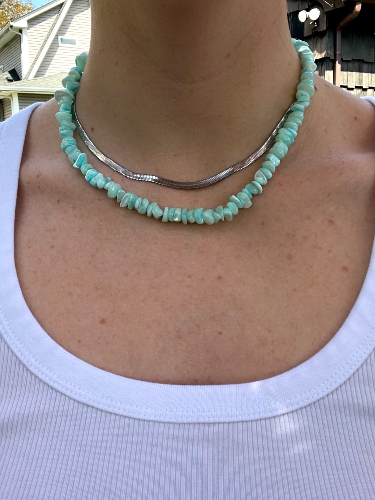 TURQUOISE SHELL NECKLACE - Aurelia