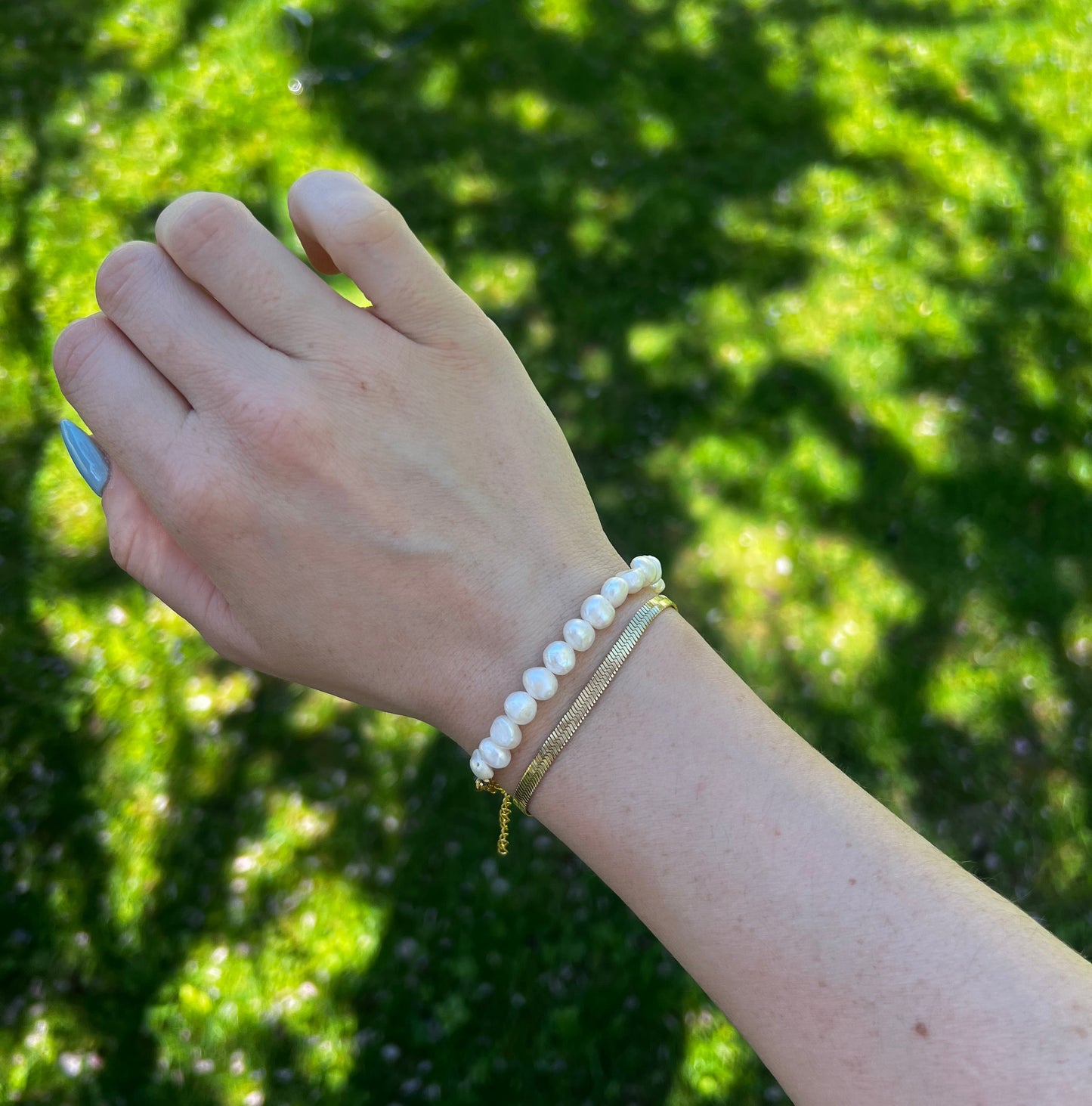 FRESHWATER ROUND PEARL BRACELET - Aurelia