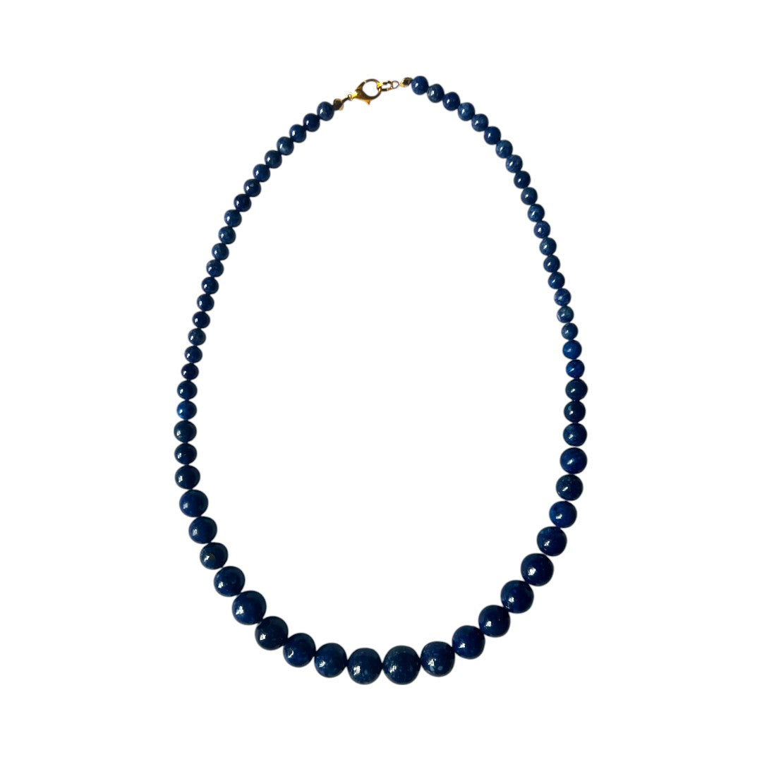 NAVY BEAD NECKLACE - Aurelia