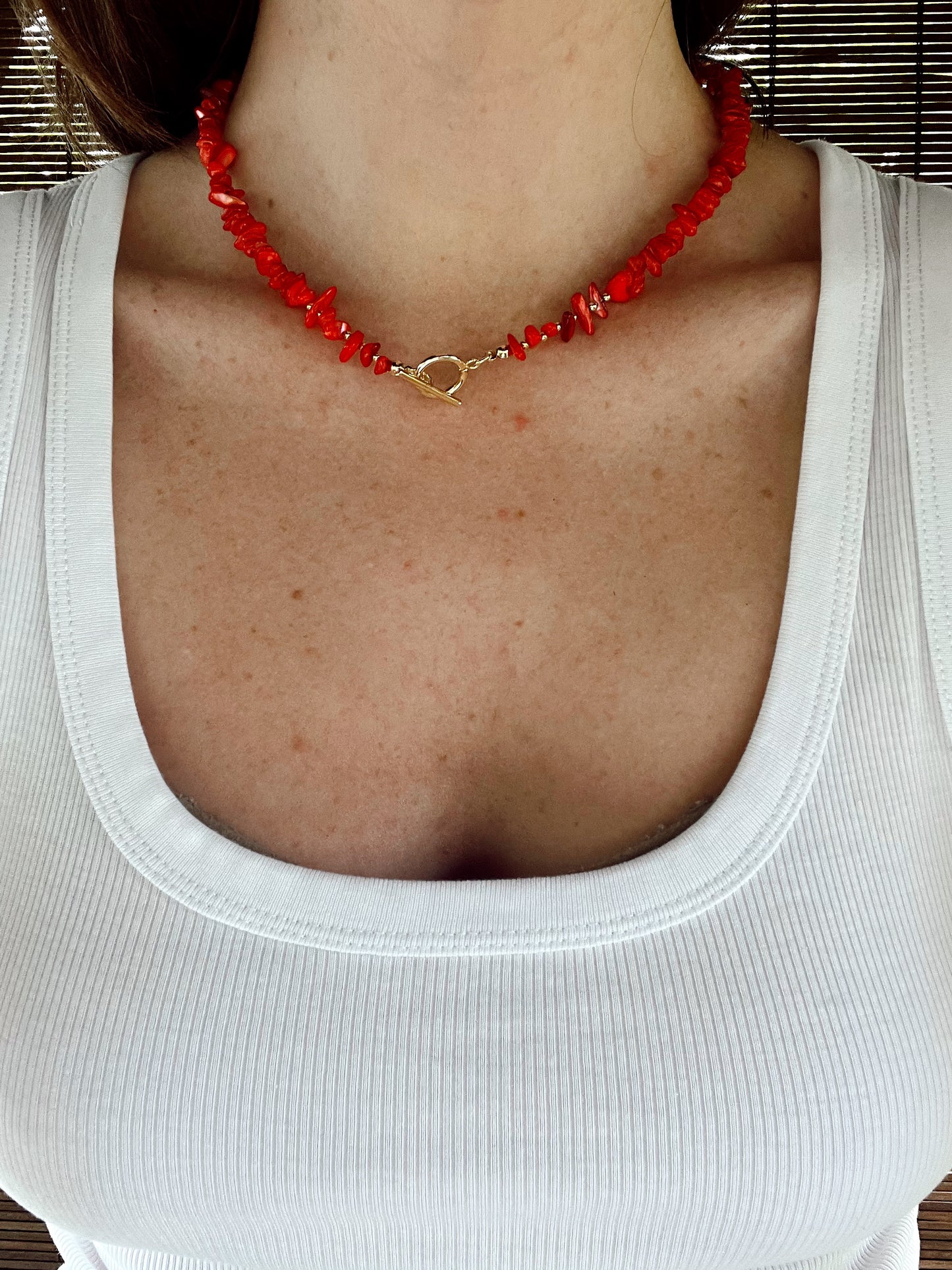 RED SHELL NECKLACE - Aurelia