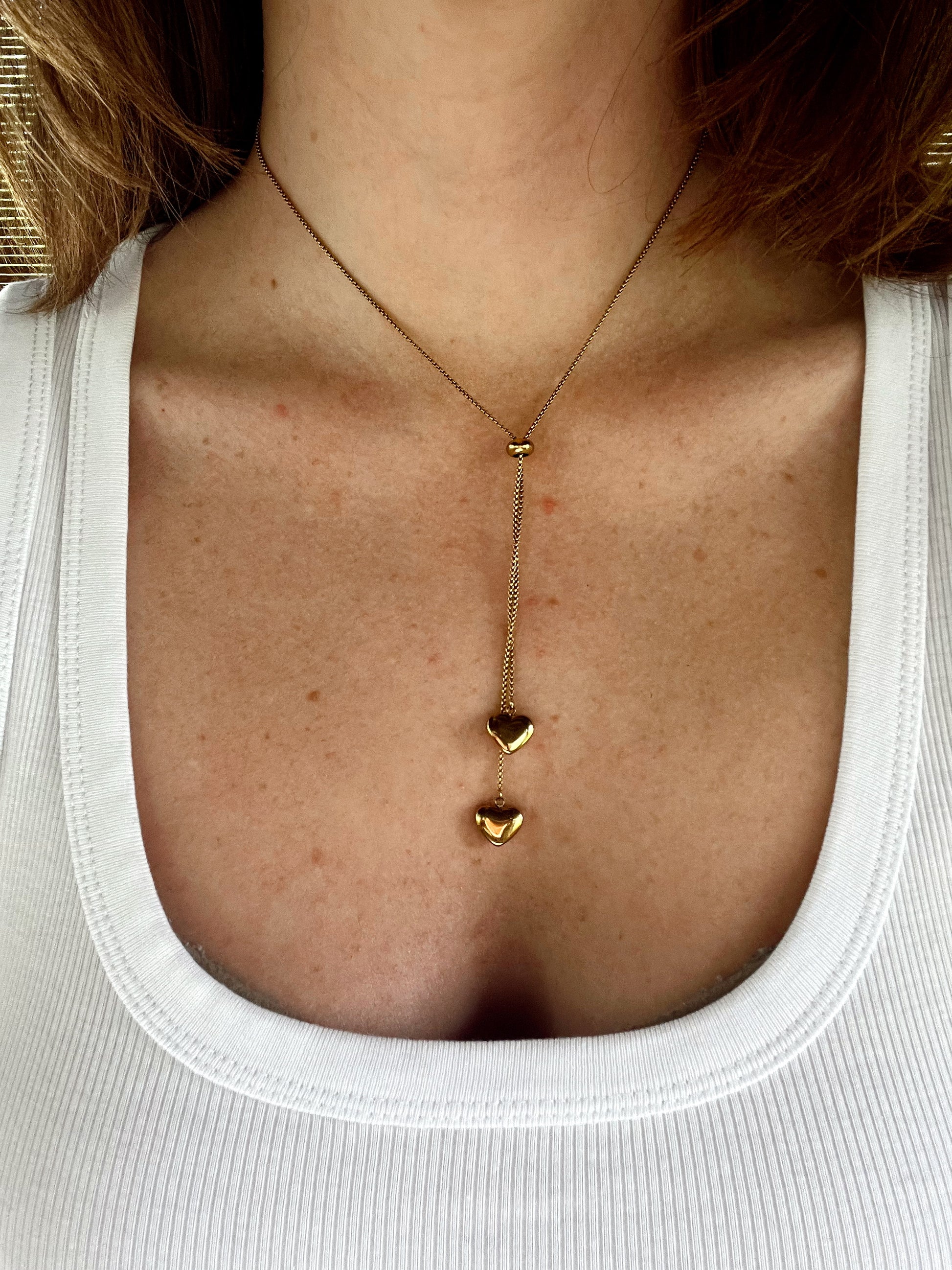 DOUBLE HEART LARIAT - Aurelia