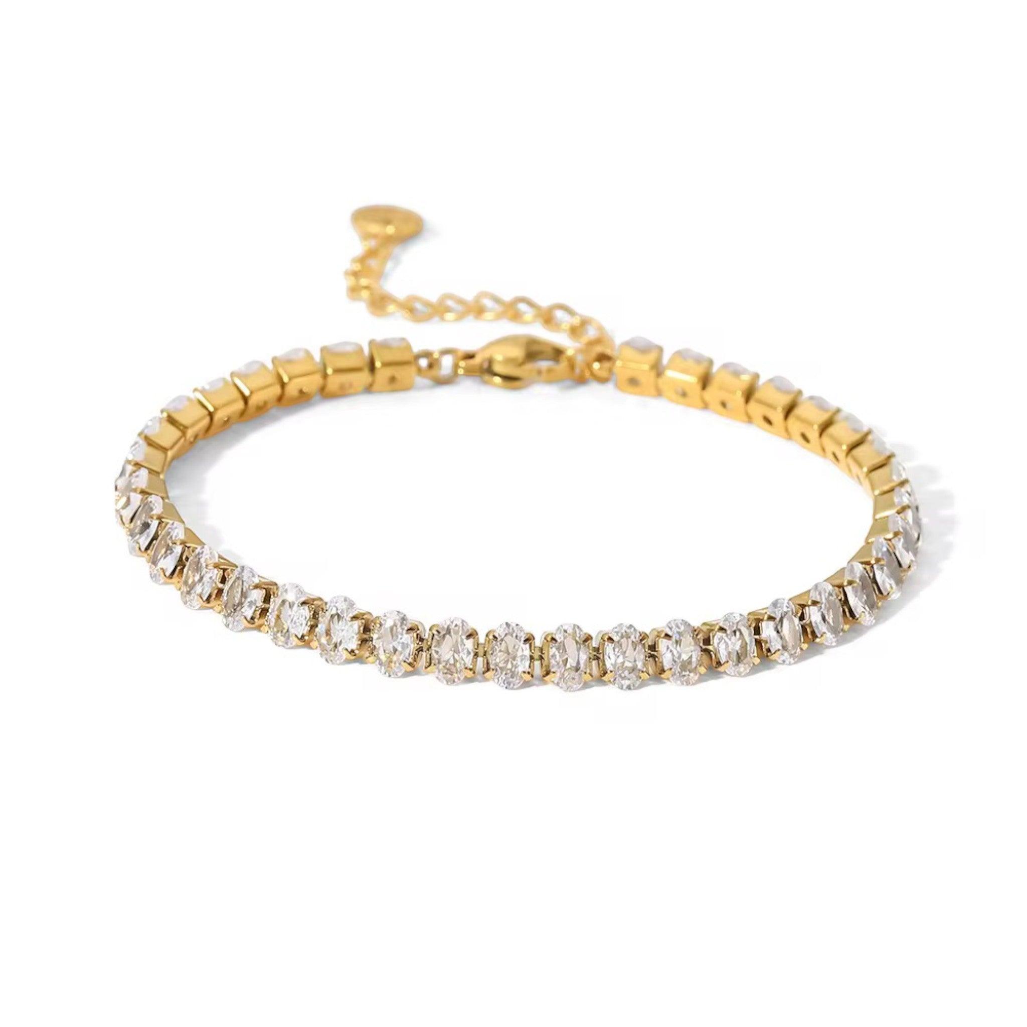 CZ OVAL TENNIS BRACELET - Aurelia