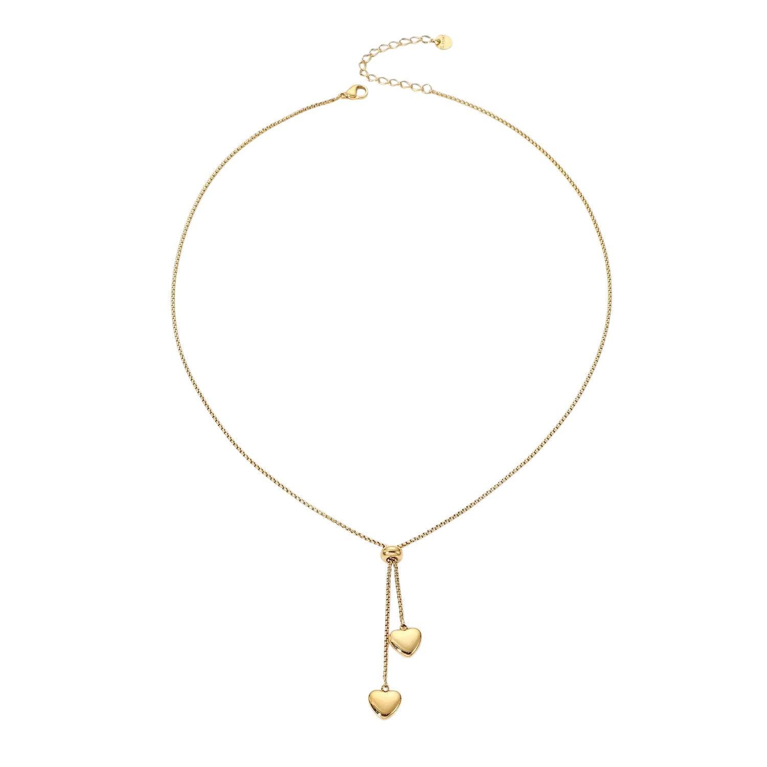 DOUBLE HEART LARIAT - Aurelia