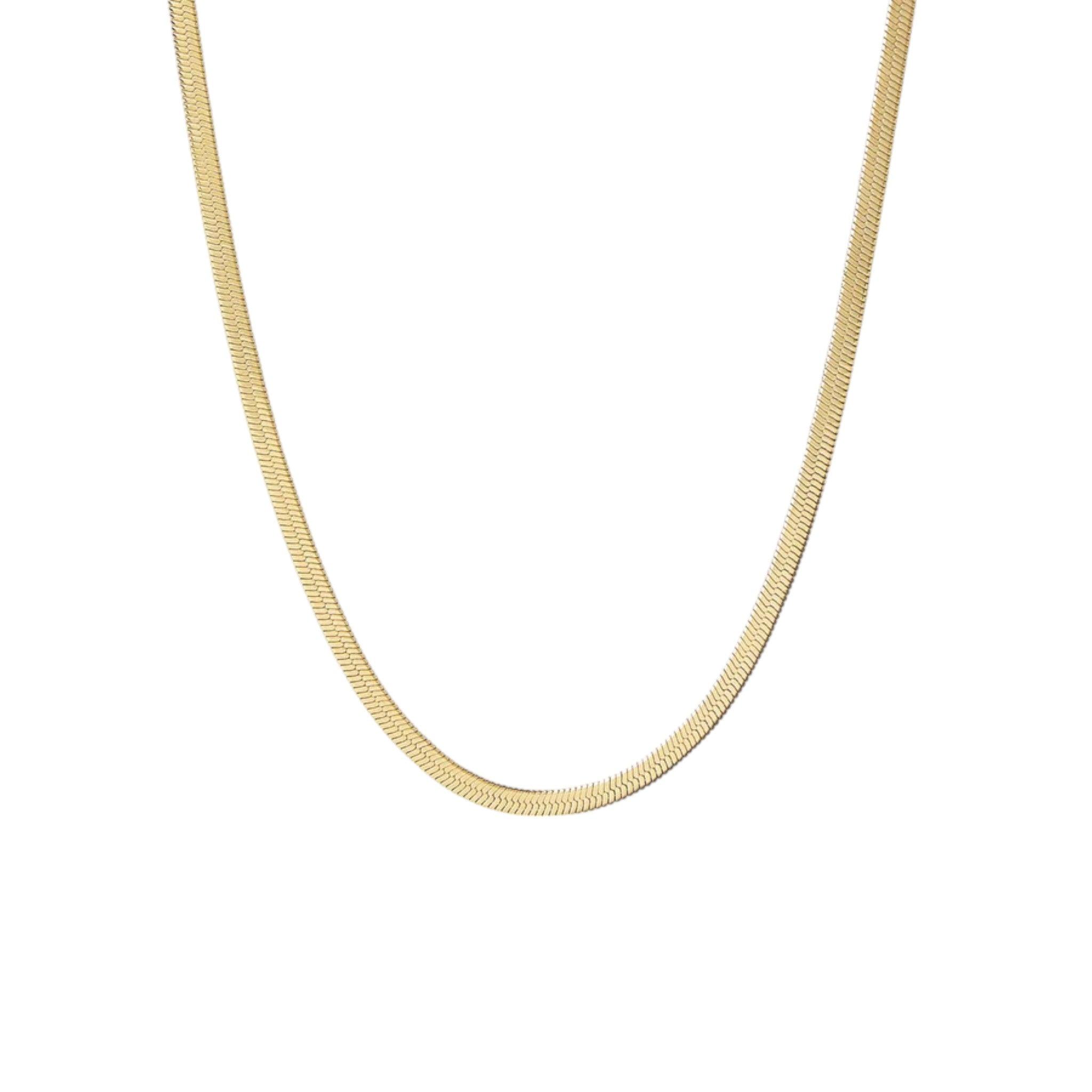 HERRINGBONE NECKLACE GOLD - Aurelia