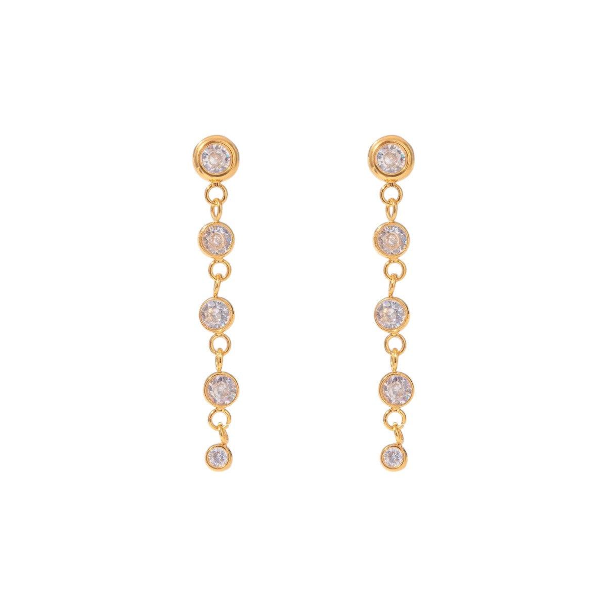 CZ BEZEL DROP STUD - Aurelia