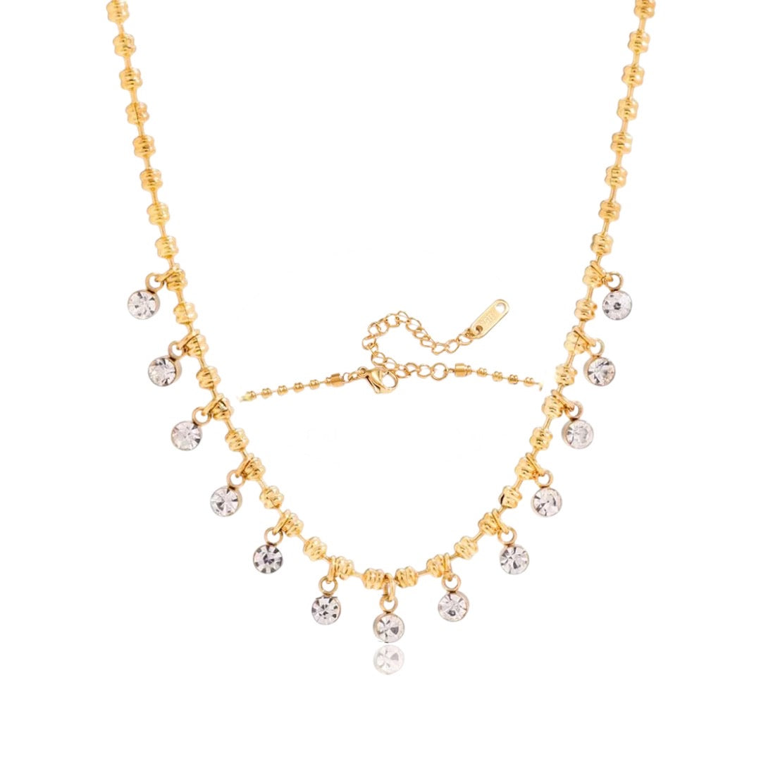 Bezel Beaded Necklace