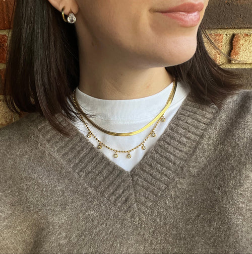 Bezel Beaded Necklace