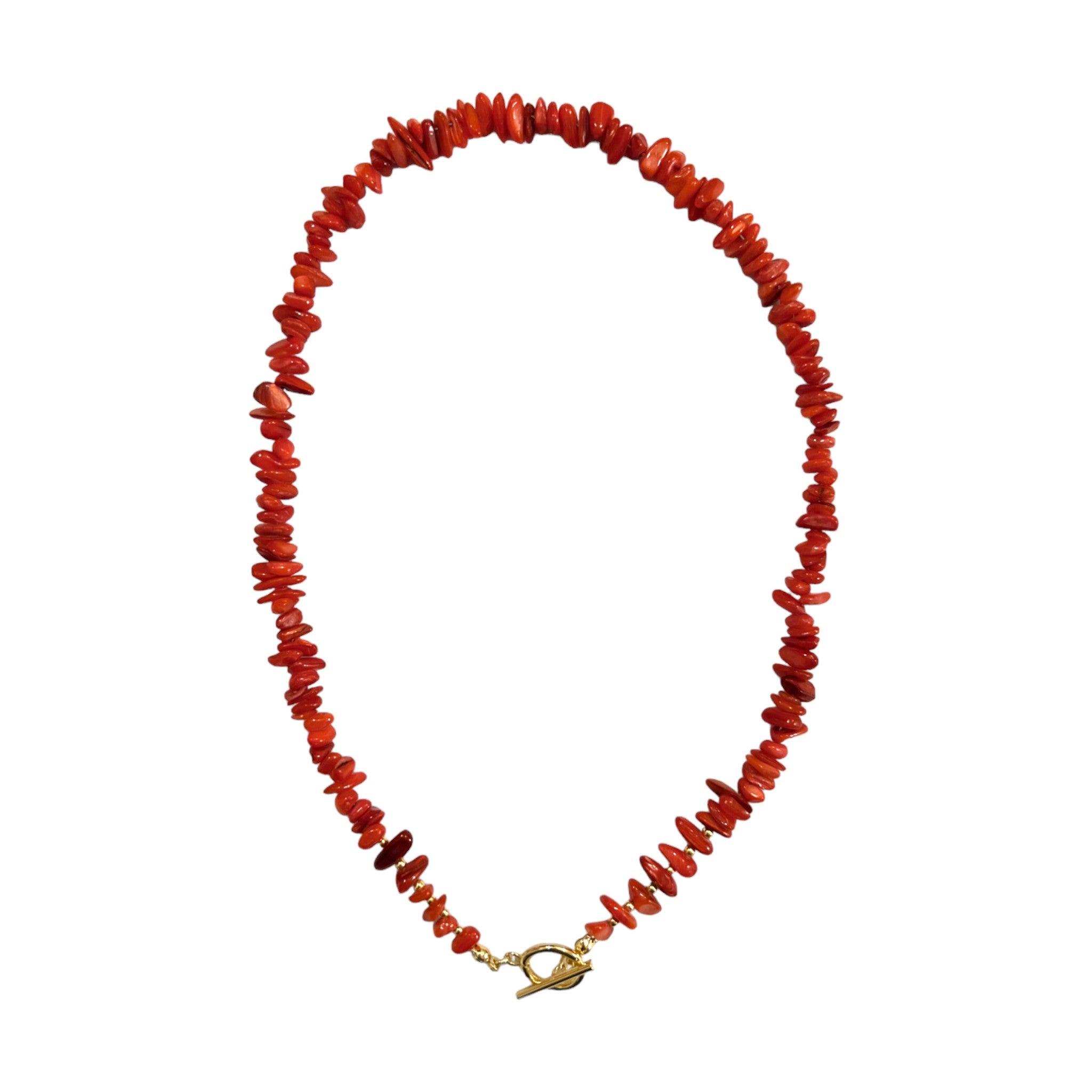 RED SHELL NECKLACE - Aurelia