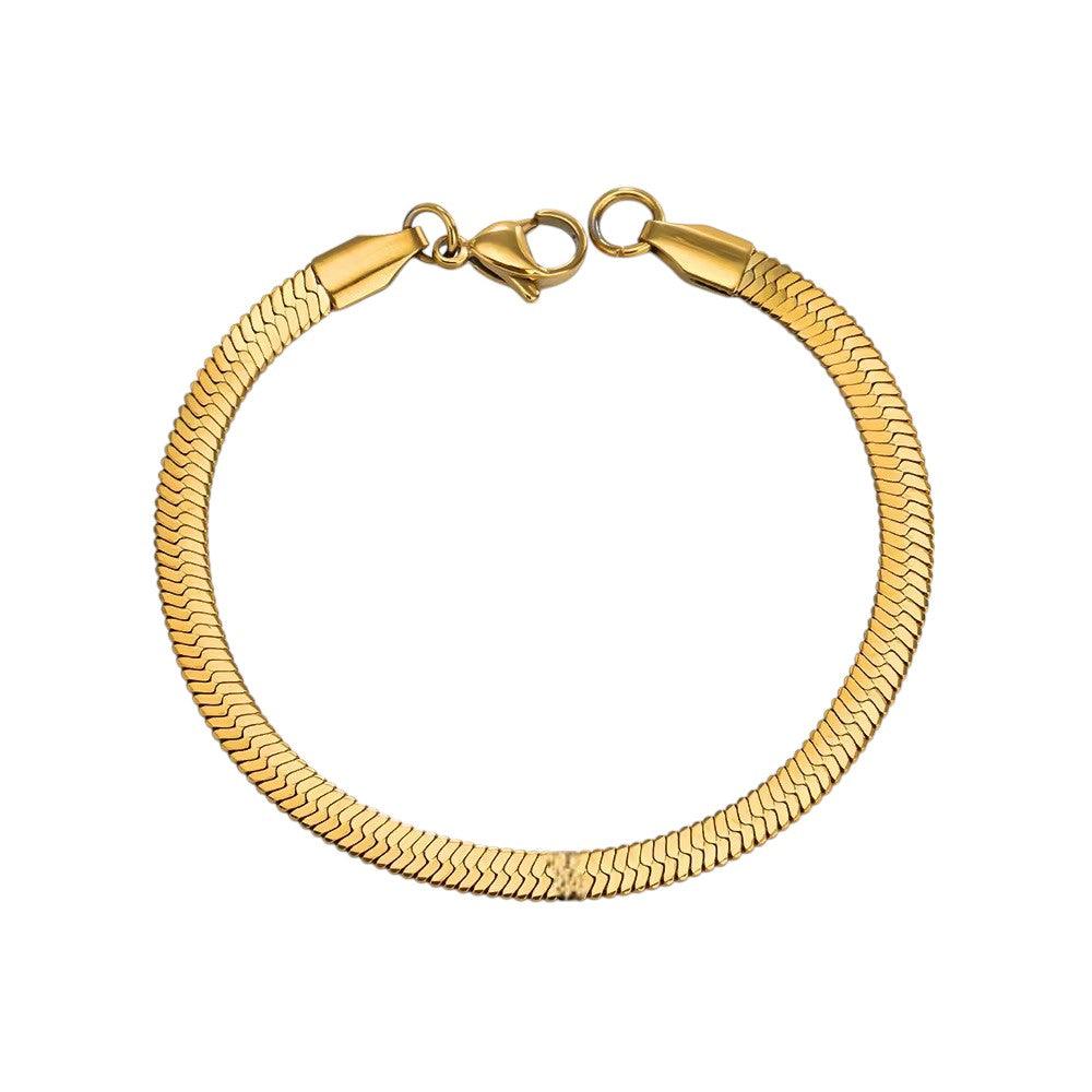 HERRINGBONE BRACELET GOLD - Aurelia