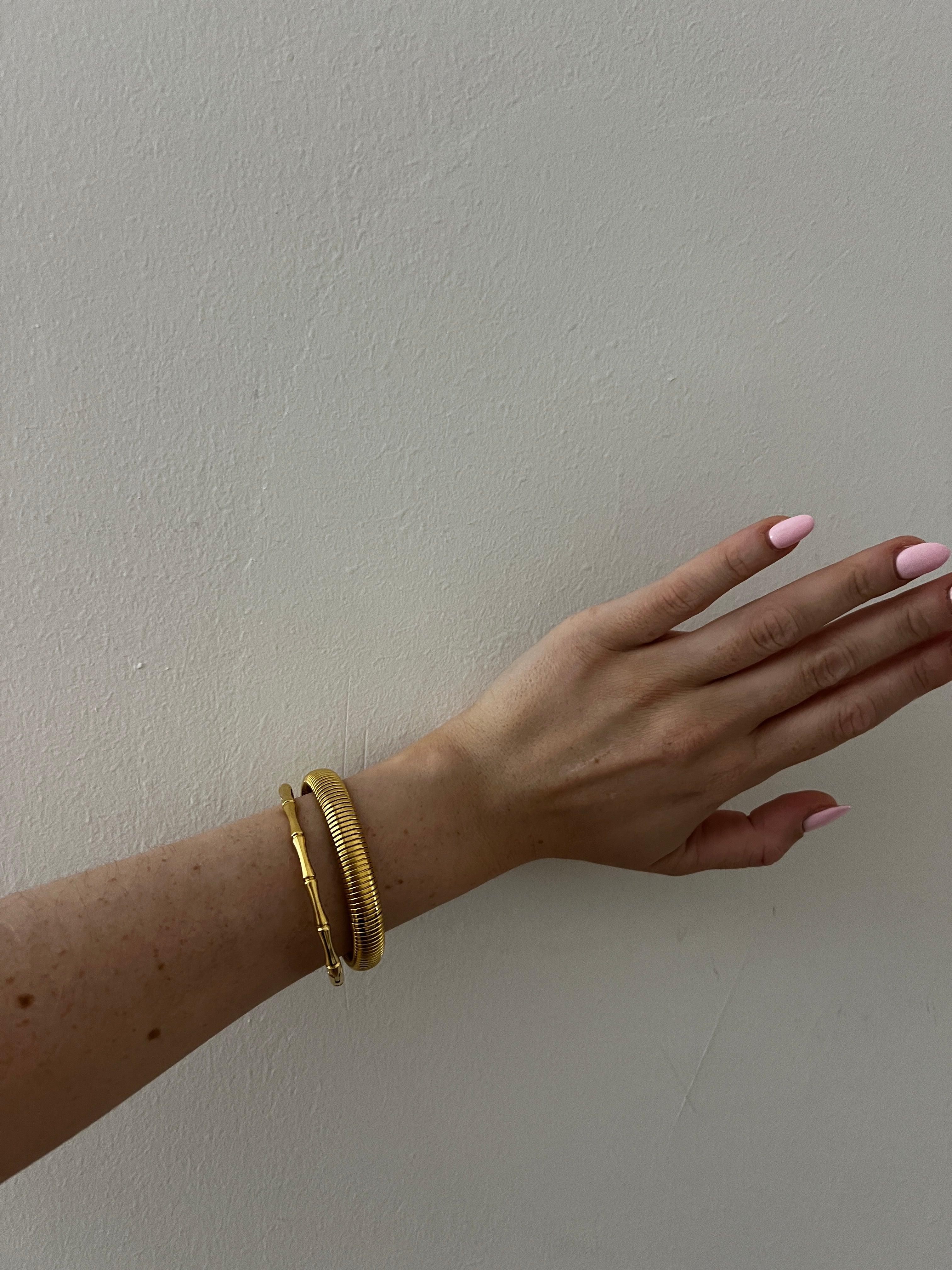 SNAKE CHAIN BANGLE GOLD - Aurelia