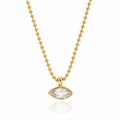 Bezel Marquise Beaded Necklace