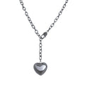 PUFFY HEART NECKLACE SILVER - Aurelia